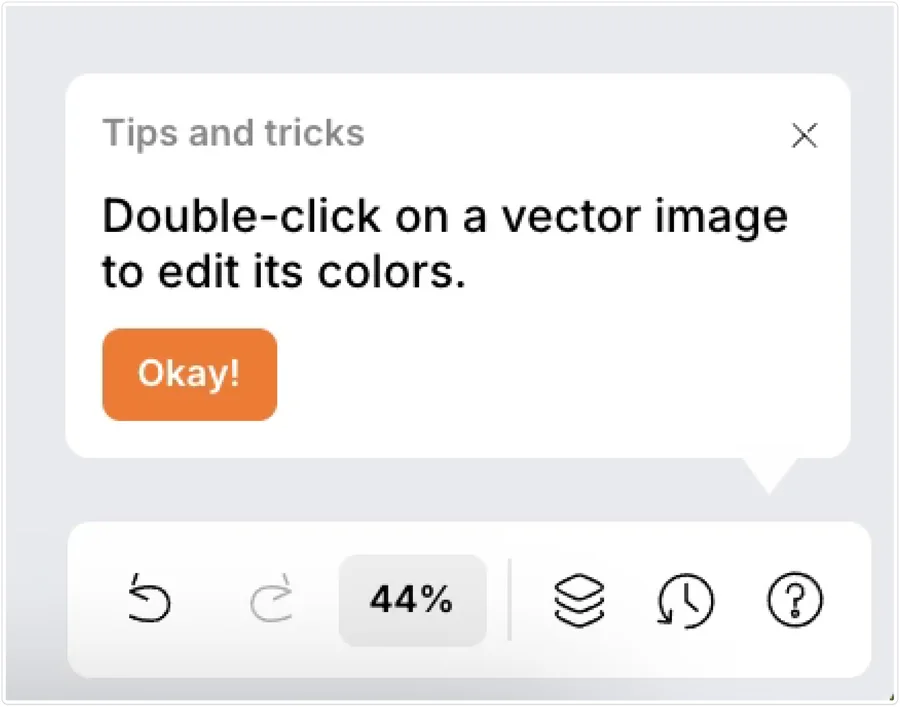 A tip while you work: editing the colors of a vector image.