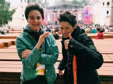 Maria with Cécile Toullec