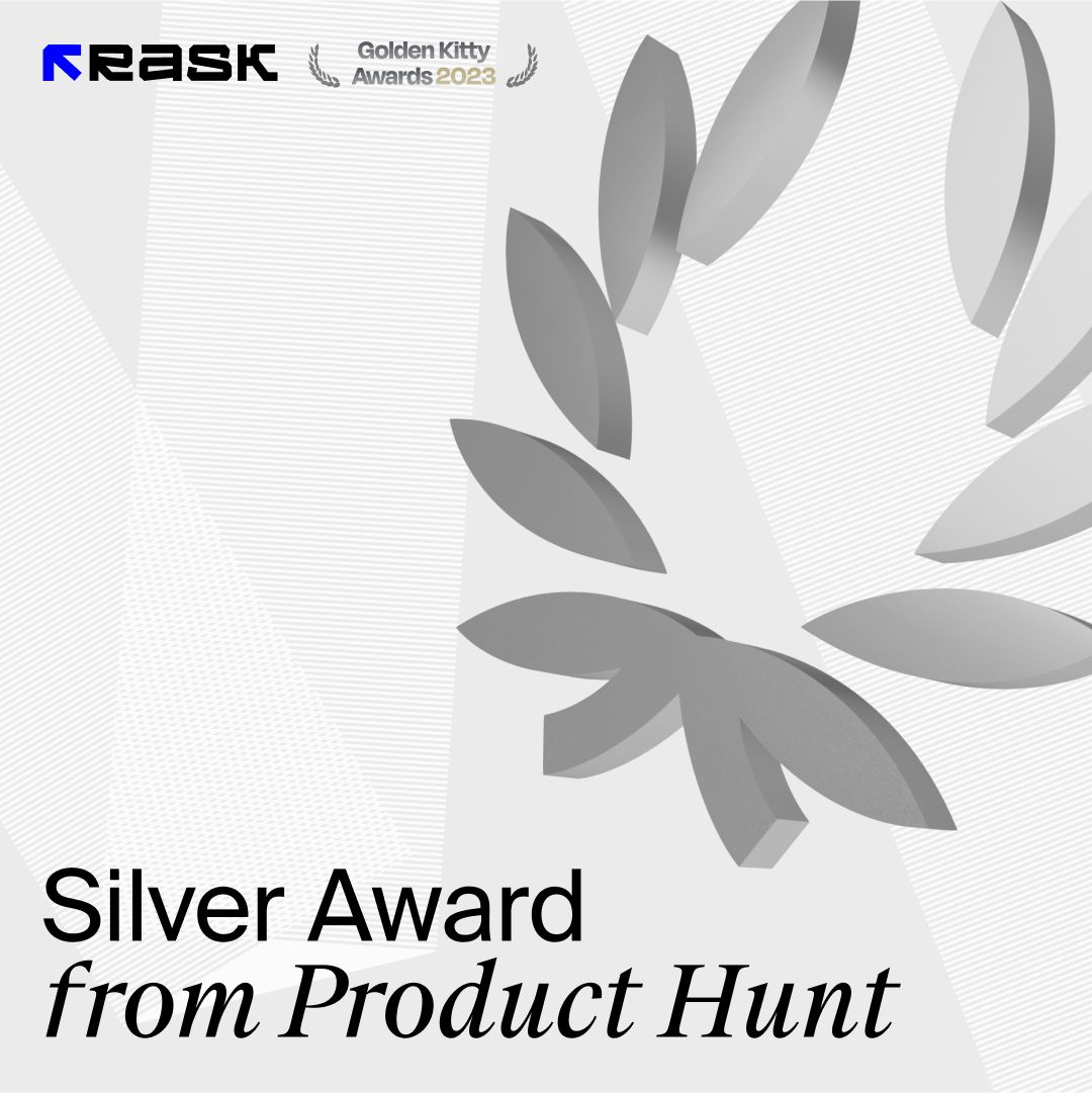 Rask AI: Silver Award from Product Hunt, Golden Kitty Awards 2023
