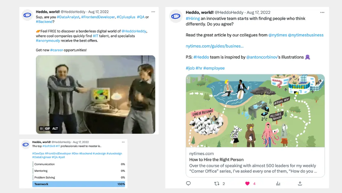 Heddo on Twitter.